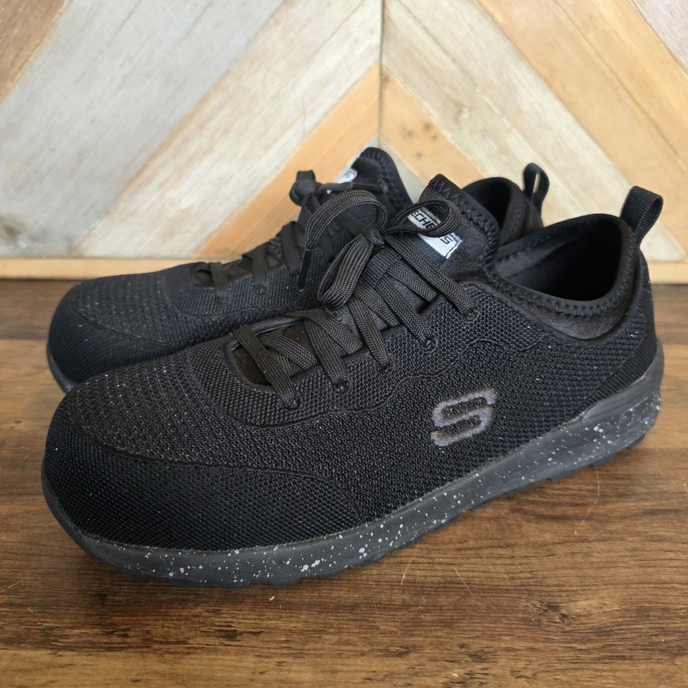 Skechers Shoes Men's Size 10 Black Work Shoes Comp Toe Oil & Slip Resistant